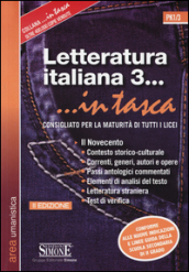 Letteratura italiana. 3.Il Novecento