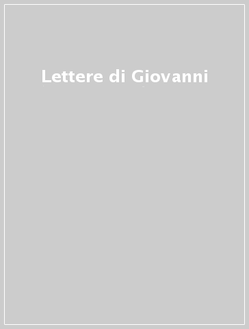 Lettere di Giovanni