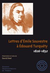 Lettres d Émile Souvestre à Édouard Turquéty