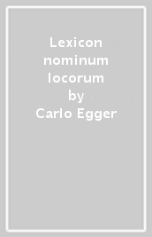 Lexicon nominum locorum