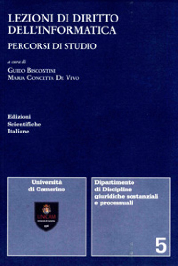 Lezioni di diritto dell'informatica. Percorsi di studio - Guido Biscontini - M. Concetta De Vivo