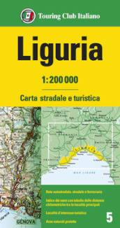 Liguria 1:200.000. Carta stradale e turistica. Ediz. multilingue