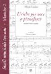 Liriche per voce e pianoforte. Catalogo. Ediz. critica