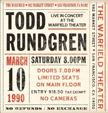 Live at the warfield 10th - Todd Rundgren