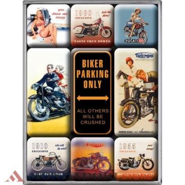 MAGNET SET (9pz) BIKER PARKING ONLY