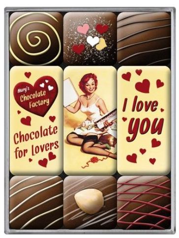 MAGNET SET (9pz) I LOVE YOU CHOCOLATE