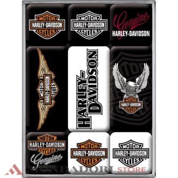 MAGNET SET HARLEY DAVIDSON LOGOS