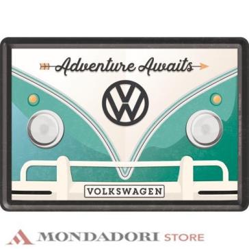 METAL CARD VW BULLI - ADVENTURE AWAITS