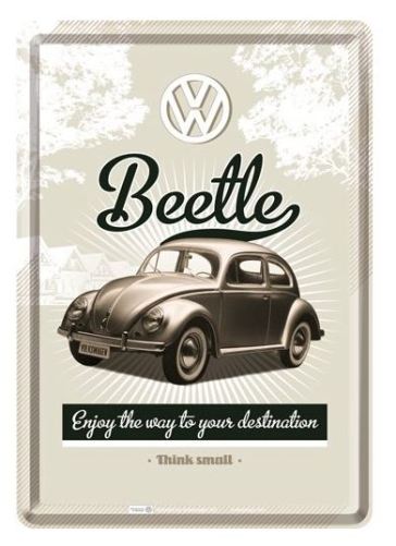 METAL CARD VW RETRO BEETLE