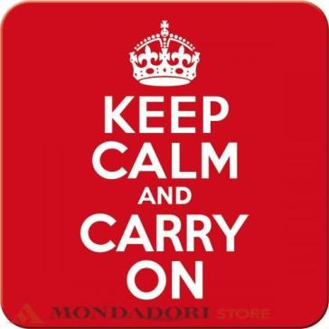 METAL COASTER KEEP CALM AND CARRY ON