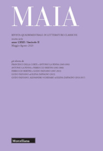 Maia. Rivista di letterature classiche (2020). 2: Cesare nella tempesta