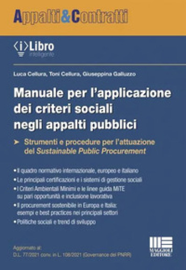 Manuale per l'applicazione dei criteri sociali negli appalti pubblici - Luca Cellura - Toni Cellura - Giuseppina Galluzzo