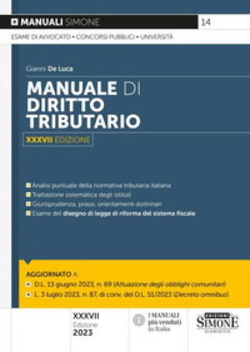 Manuale di diritto tributario - Gianni De Luca