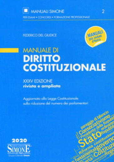 Manuale di diritto costituzionale - Federico Del Giudice