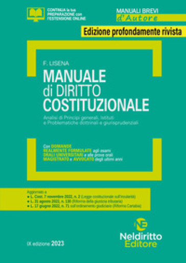 Manuale di diritto costituzionale - Floriana Lisena