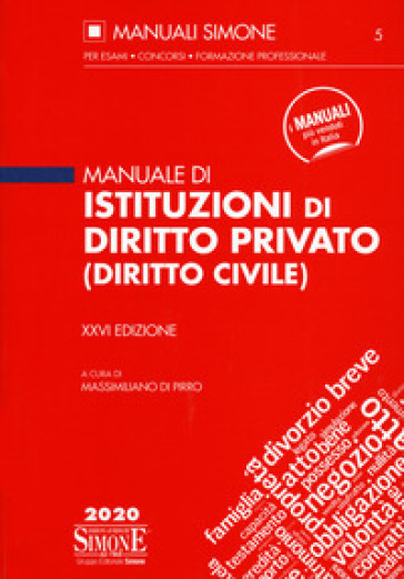 Manuale di istituzioni di diritto privato (diritto civile)