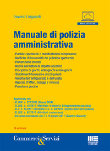 Manuale di polizia amministrativa - Saverio Linguanti