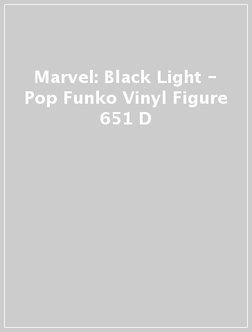 Marvel: Black Light - Pop Funko Vinyl Figure 651 D