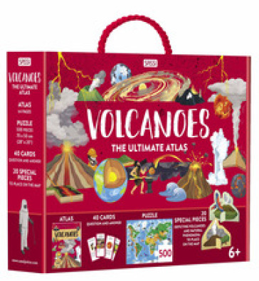 Mega atlas volcanoes. Ediz. a colori. Con 20 formine. Con puzzle. Con 40 Carte - Mattia Cerato - Valentina Bonaguro