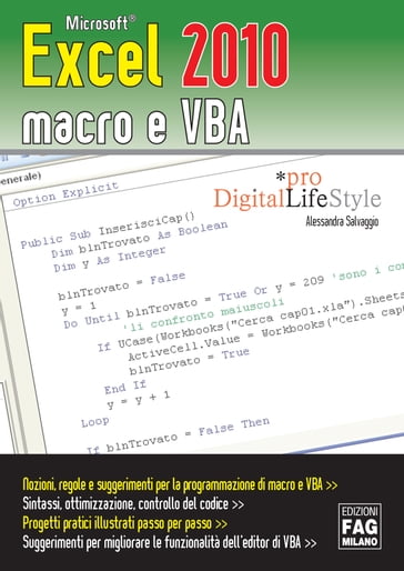 Microsoft Excel 2010 macro e VBA - Alessandra Salvaggio