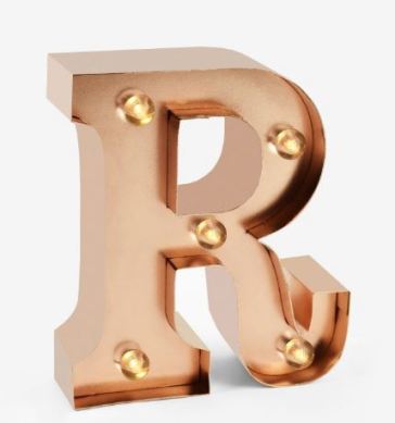 Mini Lettera Decorativa - R