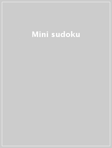 Mini sudoku