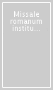 Missale romanum institutio generalis