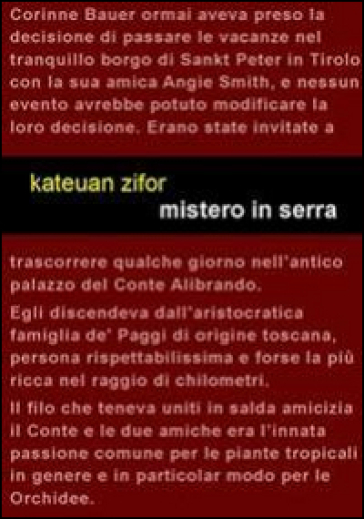 Mistero in serra - Kateuan Zifor