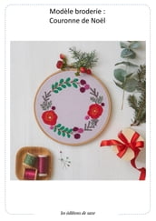 Modèle broderie : Couronne de Noël