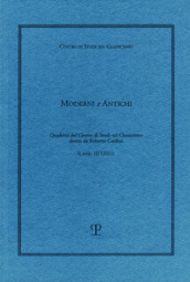 Moderni e antichi. Quaderni del Centro di studi sul classicismo diretti da Roberto Cardini (2021). 3.