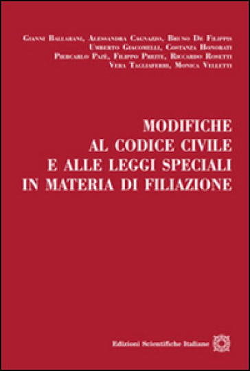 Modifiche al codice civile e alle leggi speciali in materia di filiazione