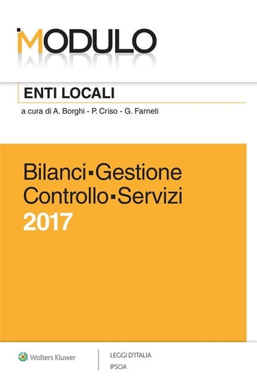 Modulo Enti locali Bilanci - Gestione - Controllo - Servizi - Antonino Borghi - Giuseppe Farneti (a cura di) - Piero Criso