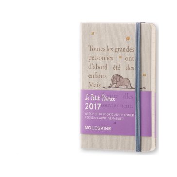 Moleskine 12M Limited Edition Planner Petit Prince Weekly Notebook Pocket Light Grey