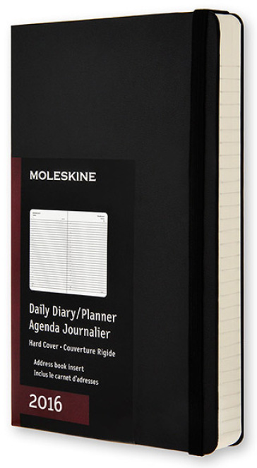 Moleskine 2016 12M Planner daily pocket hard Black