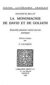 La Monomachie de David et de Goliath