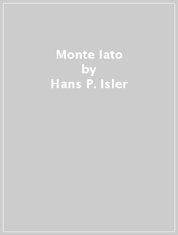 Monte Iato - Hans P. Isler