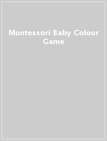 Montessori Baby Colour Game