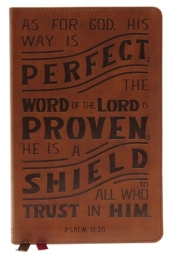 NKJV, Personal Size Reference Bible, Verse Art Cover Collection, Leathersoft, Tan, Red Letter, Thumb Indexed, Comfort Print