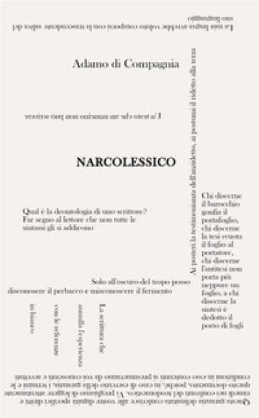 Narcolessico - Adamo Di Compagnia