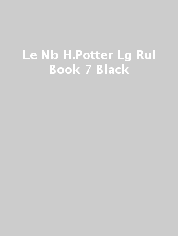 Le Nb H.Potter Lg Rul Book 7 Black