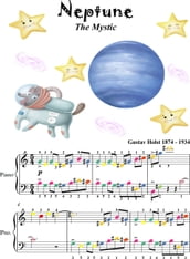 Neptune the Mystic Easy Piano Sheet Music with Colored Notes