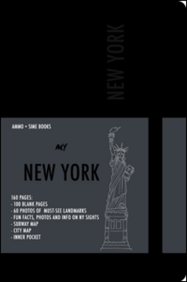 New York visula notebook. Black night