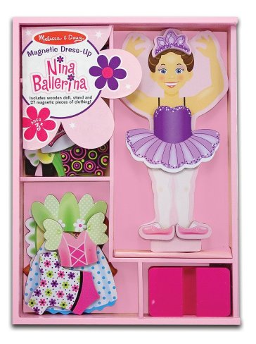 Nina Ballerina Magnetic Wooden Dress-Up Doll