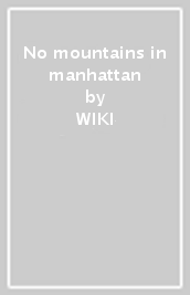 No mountains in manhattan