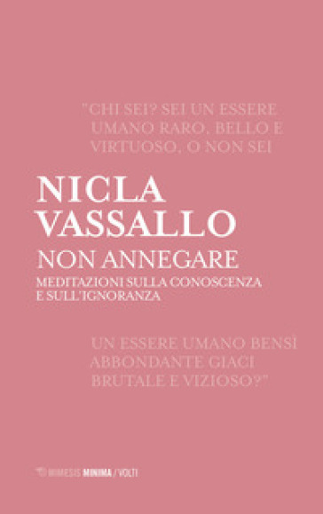 Non annegare. Meditazioni sulla conoscenza e sull'ignoranza - Nicla Vassallo