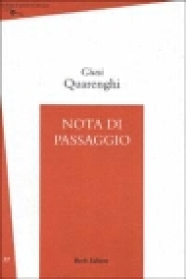 Nota di passaggio - Giusi Quarenghi