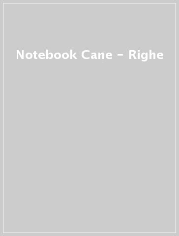 Notebook Cane - Righe