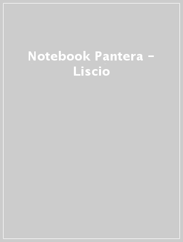 Notebook Pantera - Liscio