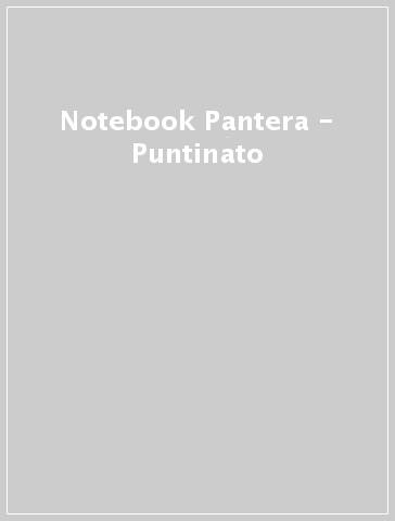 Notebook Pantera - Puntinato