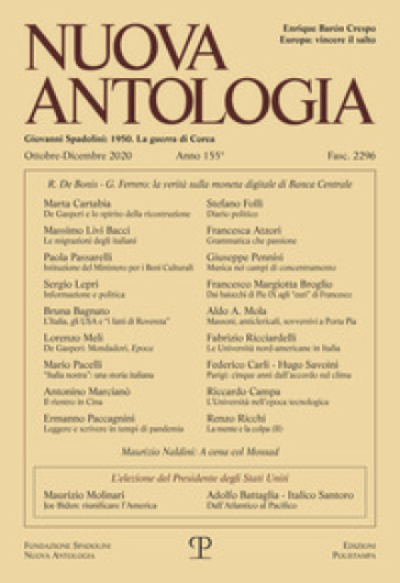 Nuova antologia (2020). 4: Ottobre-Dicembre